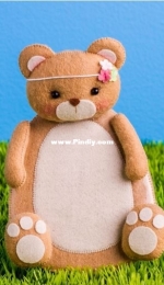 Eduk - Tapete de Caneca – Urso - Jessely Tainara - Felt Pattern - Portuguese