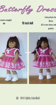 Sylvia Schofield - Butterfly Dress for 18" Play Dolls