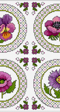 Blackwork With Flowers by Lesley Teare