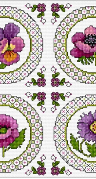 Blackwork With Flowers by Lesley Teare
