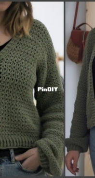 Mi ganchillo creativo - Cardigan Musgo - Spanish - Free