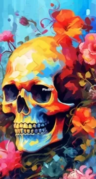 Mommys Hobbies Designs - Floral Skull by Nicole Miller