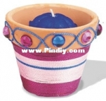 Janlynn-Terra Cotta Candle Holder-Free.