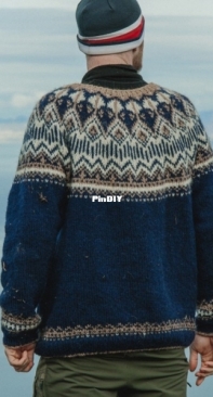Arctic Starry Night Unisex Sweater - Yuha Knitting - English and Norwegian - Free