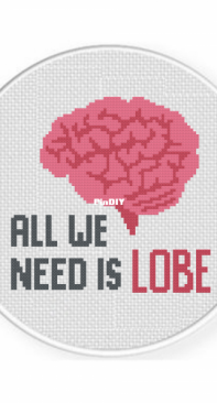 Daily Cross Stitch -All We Need Is Lobe