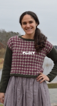Houndstooth Crop by Annie Lupton - Boho Chic Fiber Co