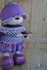 Crochet Bunny Art - Irina Tarasova - Lavendrine Set - Russian