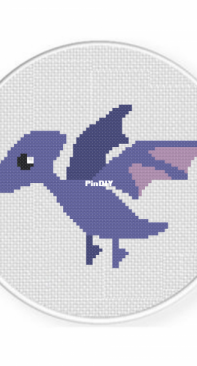 Daily Cross Stitch - Baby Pteranodon