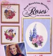 American School of Needlework 3560 - Roses in Cross Stitch by Sam Hawkins
