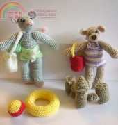 Tilda and Filur - Susanne Fagelberg - Mouse and Bear - Fun at the beach