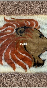 Lion beadswork + epoxy
