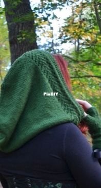 Alassë Míriel Hooded Cowl by L. M. Benjamin