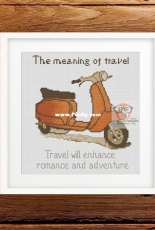 Smart Cross Stitch - The Meaning of Travel Moto by Barbara C - Free