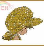 DMC _ BL992A _ Sarah Kay _ Yellow Hat with Peas