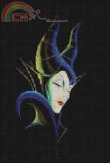 KeenahsCrossStitch -Maleficent Head Cross Stitch Pattern