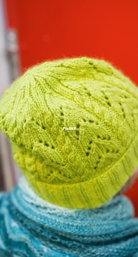 Glowhair Frost Hat by Stephen West