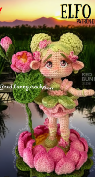 Red Bunny Crochet - Lily Elf - Elfo Lily - English and Spanish