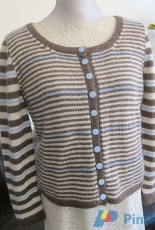 Streifenhörnchen Cardigan by Tina Hees /fairAlpaka-German-Free