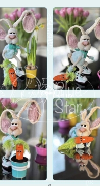 Blue Star Pattern Toys - Dorota Potoczna - Rabbit with carrot- English