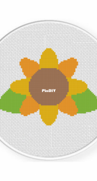 Daily Cross Stitch - Single Sunflower