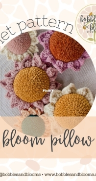 Bobbles and blooms _ bloom pillow crochet pattern _ English