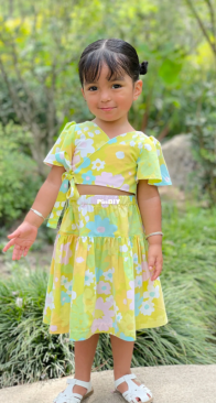 Peony Patterns - Saffron Skirt and Crop Set - Sizes 1-14 Years