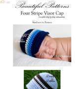 Four Stripe Visor Cap by Beautiful Patterns