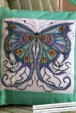 Butterfly Cushion by Joan Elliott from The World of Cross Stitching TWOCS 190 PCS
