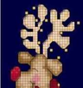 Rudolph on Chimney by Pat Olson from Leisure Arts 2689 PCS