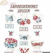 DHAB DIGOIN- Bols et Tasses Sarreguemines