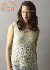 Kristin Omdahl - Crochet Floral Lace Shell