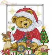 Christmas Teddy by Joan Elliott from Cross Stitch Collection 190 PCS10