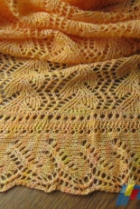 Print O the Wave Stole by Eunny Jang /See Eunny Knit-Free
