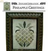 Stitchinspiration Pineapple Greetings Sally Rudkin (blackwork in color)
