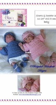 Shorts & Sweater   F26  Claires Baby doll Handknits Designs