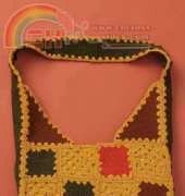 Yarnspirations - Patons - Felted and Crochet Patchwork Bag