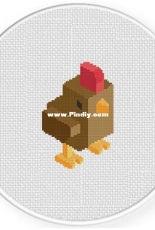 Daily Cross Stitch - Isometric Chicken