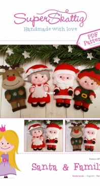 Super Skattig - P15026 - Santa and Family - By Cindy Frantzen - Dutch-English-Portuguese