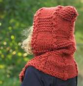 Fall Woods Quilt Squares Hooded Cowl by Janelle Serio