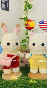 Toeygurumi - Sylvanian families overalls - Ternurines Overol - Spanish