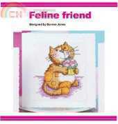 Feline Friend Card by Durene Jones