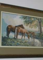 Dimensions - Horses by a stream