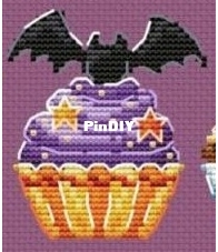 Cupcake With A Bat by Maria Brovko