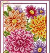 Flower Burst Autumn Flowers from Cross Stitch Crazy 194