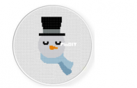 Daily Cross Stitch - Snowman in Scarf