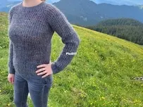 Muted Rainbow Pullover by Michaela Bear Knits