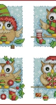Durene Jones Cross Stitch DJXS2392 by Christmas Owls XSD