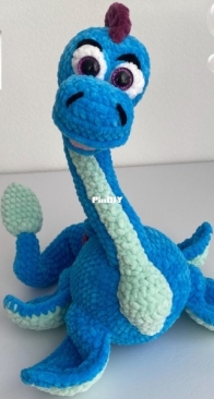 Crochet toys digital - funny plush dinosaur - English