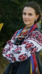 Red roses Embroidered shirt from Українська вишивка Ukrainian Embroidery 30 XSD