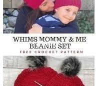 Through The Loop Yarn Craft - Ashley Edmonds - Whims Mommy & Me Beanie Set - Free